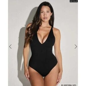 Ta3 Plungey Black XL REG/Long One Piece Swim NWT